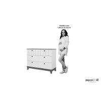 Quarto Infantil Completo Biscoito 3 Peças (guarda Roupa+berço+cômoda) Qi106 Fendi/nature - Permóbili Baby