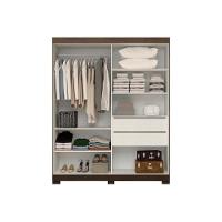 Guarda Roupa 2 Portas De Correr E 2 Gavetas C/ Espelho Helena Flex Cinamomo/cinamomo Ou Off White - Acp