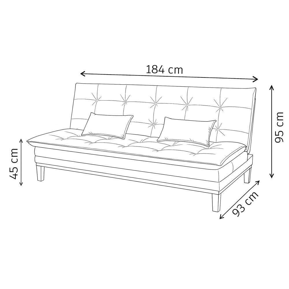 Sofá Cama Reclinável Casal 1,84m Island Suede Azul Turquesa Premium - 6