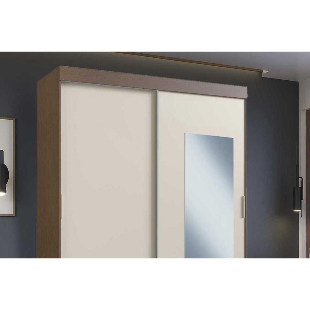 Guarda Roupa Casal 2 Portas De Correr (1 C/ Espelho) E 2 Gavetas Ph 16932 Carvalho Vermontt/off White - Herval - 6