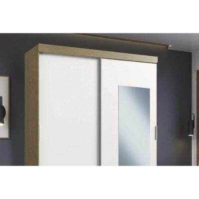 Guarda Roupa Casal PH 16932 6 Portas de Correr 2 Gavetas Carvalho Vermontt-Off White