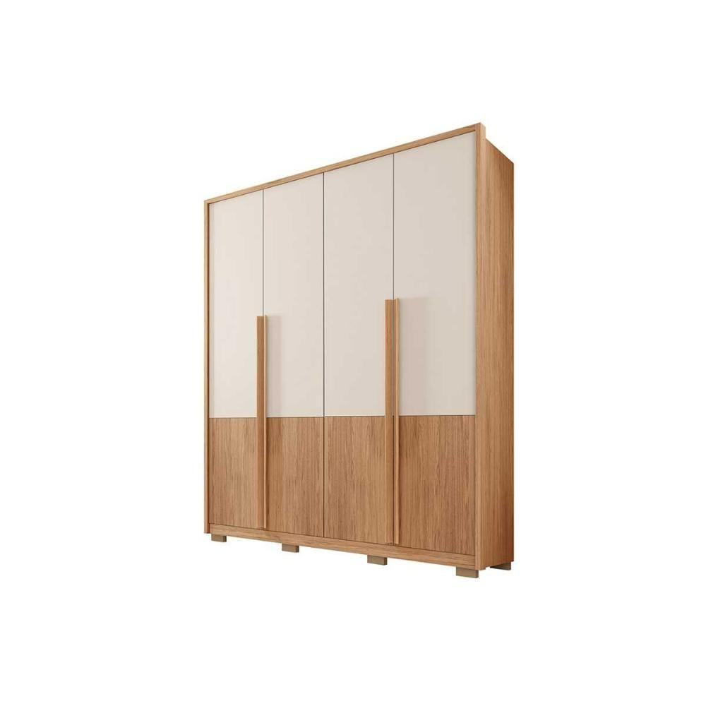 Guarda Roupa Solteiro 4 Portas (2 Ripadas) E 3 Gavetas Francis 1.8 Freijo/sued - Caemmun - 9