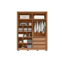 Guarda Roupa Solteiro 4 Portas (2 Ripadas) E 3 Gavetas Francis 1.8 Freijo/sued - Caemmun - 6