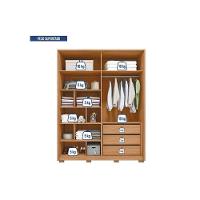 Guarda Roupa Solteiro 4 Portas (2 Ripadas) E 3 Gavetas Francis 1.8 Freijo/sued - Caemmun - 7