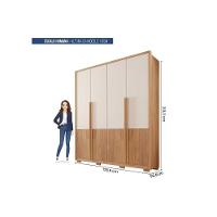 Guarda Roupa Solteiro 4 Portas (2 Ripadas) E 3 Gavetas Francis 1.8 Freijo/sued - Caemmun - 8