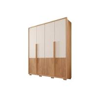 Guarda Roupa Solteiro 4 Portas (2 Ripadas) E 3 Gavetas Francis 1.8 Freijo/sued - Caemmun - 9