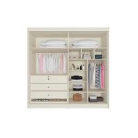 Guarda Roupa 4 Portas Ripadas (2 C/ Espelho) E 3 Gavetas Potente Peroba - Europa - 4