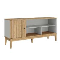 Rack Bancada P/ Tv Até 55 Pol Mb 1056 C/ 1 Porta 136cm Mel/petroleo - Movelbento - 6