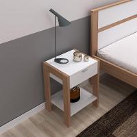 Mesa De Cabeceira Multimóveis Cr35003 Amendoa/Branca - 1