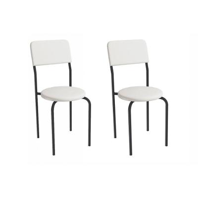Cadeira Sala De Jantar Mali 2c136prf Aço Kit 2 Un Preto/ano Branco - Kappesberg