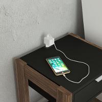 Mesa De Cabeceira Multimóveis Cr35003 Preta/Nogal - 2