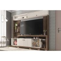 Home P/ Tv Até 65 Pol Sinfonia C/ 3 Portas E 7 Nichos 200x203cm Nogueira/off White Mr - Caemmun - 2