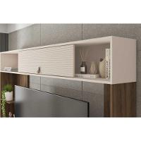 Home P/ Tv Até 65 Pol Sinfonia C/ 3 Portas E 7 Nichos 200x203cm Nogueira/off White Mr - Caemmun - 3