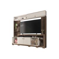 Home P/ Tv Até 65 Pol Sinfonia C/ 3 Portas E 7 Nichos 200x203cm Nogueira/off White Mr - Caemmun - 5