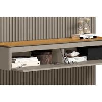 Home P/ Tv Até 100 Pol Modular 3.0 Ripado C/ 2 Portas 1 Prat. 297x250cm Nature/off White - Linea Brasil - 3