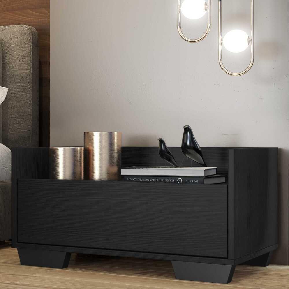 Mesa De Cabeceira 80 Cm com Pés Quadrados - 6