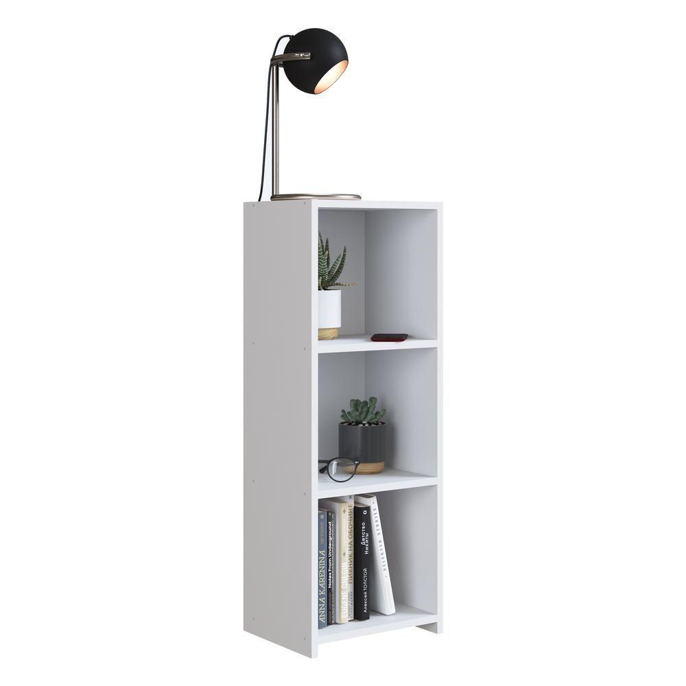Mesa De Cabeceira Com Prateleiras Multimóveis Cr35101 Branca Branco - 1