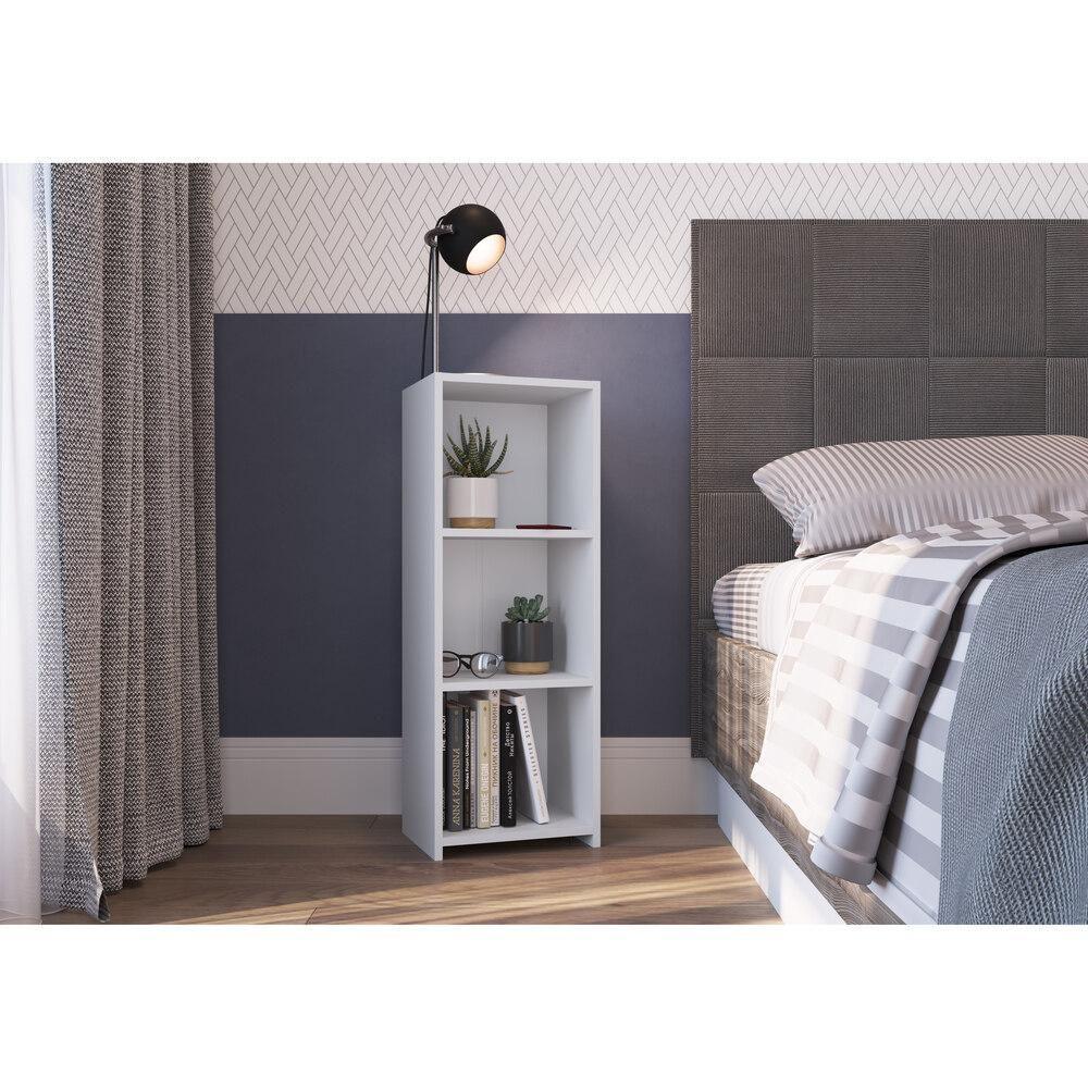 Mesa De Cabeceira Com Prateleiras Multimóveis Cr35101 Branca Branco - 2