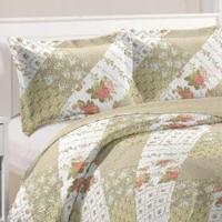 Kit Cobre Leito Colcha Mix King Estampado Dupla Face Floral 3 Peças - Janaína - 2