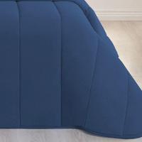 Edredom Cobertor Sonnet King Malha Lisa Dupla Face 100% Algodão - Azul Marinho - 3