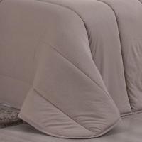 Edredom Cobertor Sonnet Solteiro Malha Lisa Dupla Face 100% Algodão - Bege - 3