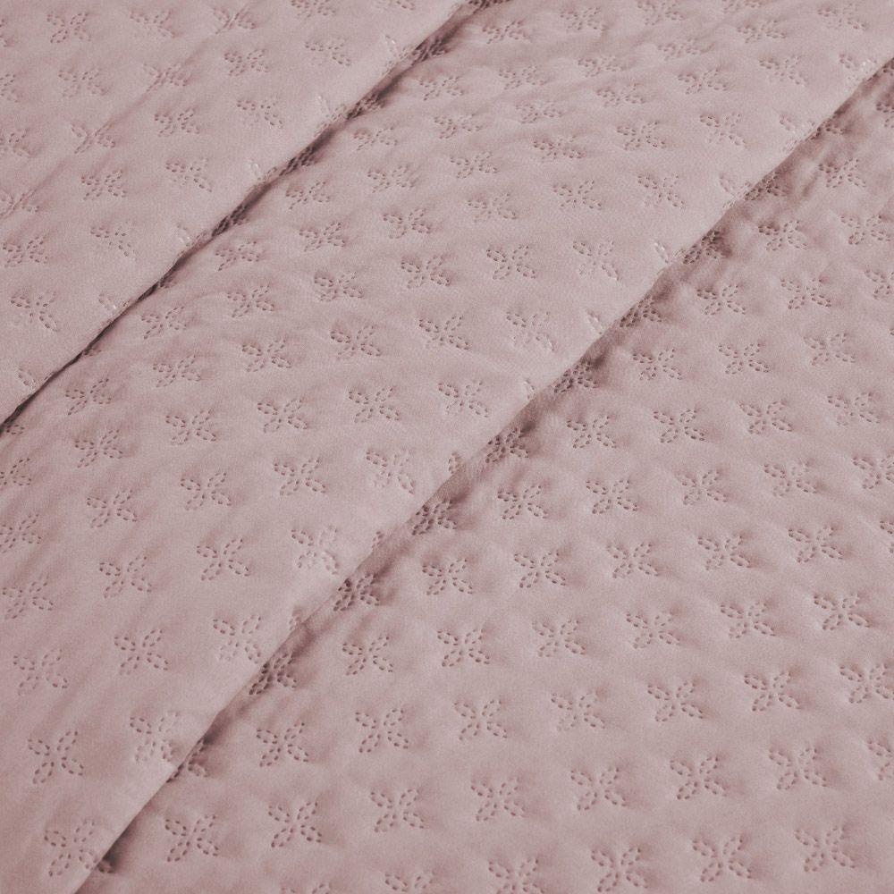 Kit Cobre Leito Colcha Casa Scarpa Atualle Casal Padrão Dupla Face Microfibra 3 Peças - Rosê - 6