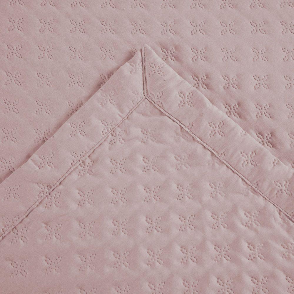 Kit Cobre Leito Colcha Casa Scarpa Atualle Casal Padrão Dupla Face Microfibra 3 Peças - Rosê - 8