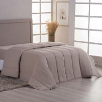 Edredom Cobertor Sonnet King Malha Lisa Dupla Face 100% Algodão - Bege - 1