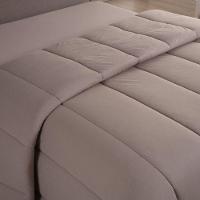 Edredom Cobertor Sonnet King Malha Lisa Dupla Face 100% Algodão - Bege - 2