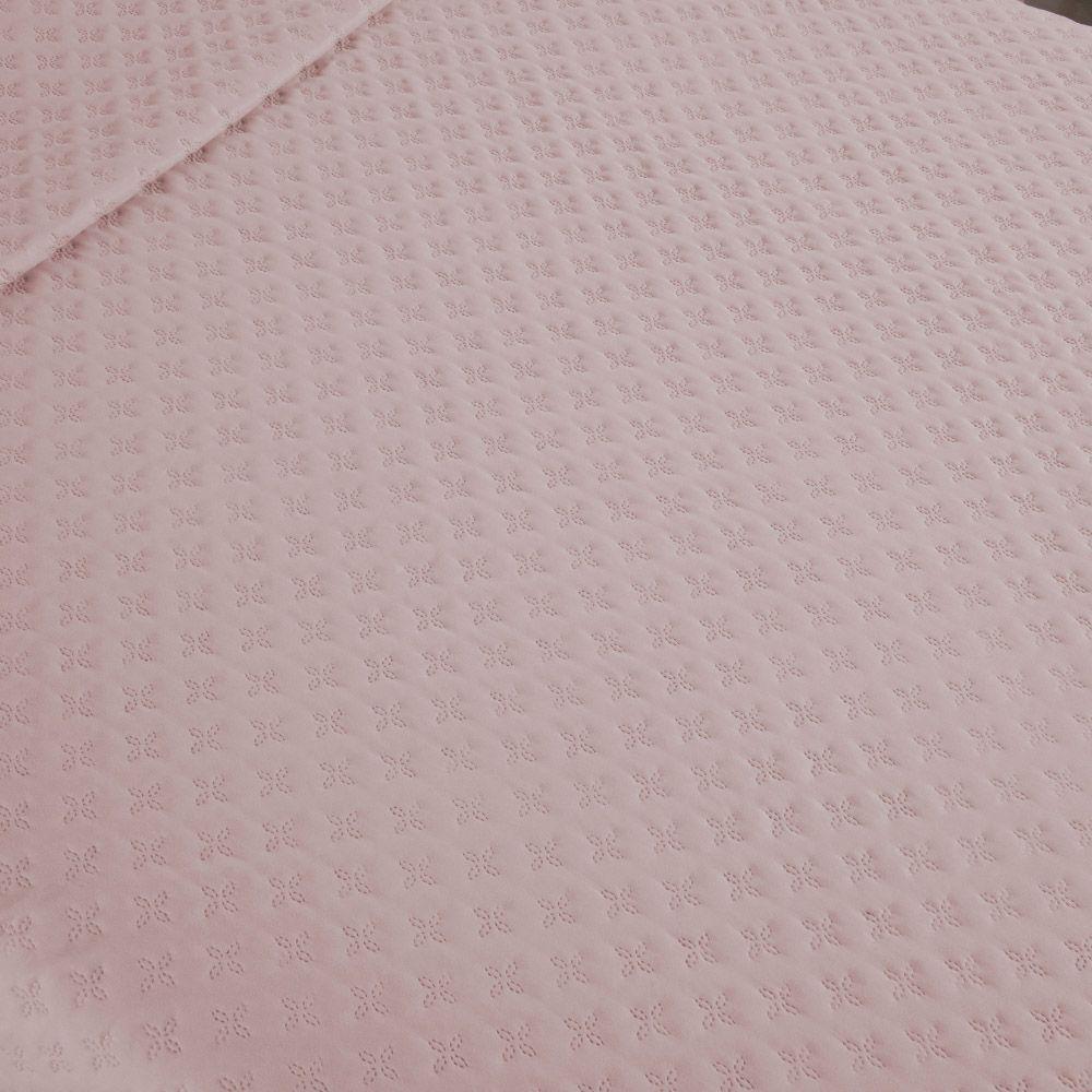 Kit Cobre Leito Colcha Casa Scarpa Atualle Solteiro Dupla Face Microfibra 2 Peças - Rosê - 6