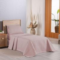 Kit Cobre Leito Colcha Casa Scarpa Atualle Solteiro Dupla Face Microfibra 2 Peças - Rosê - 2