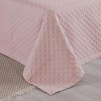 Kit Cobre Leito Colcha Casa Scarpa Atualle Solteiro Dupla Face Microfibra 2 Peças - Rosê - 5