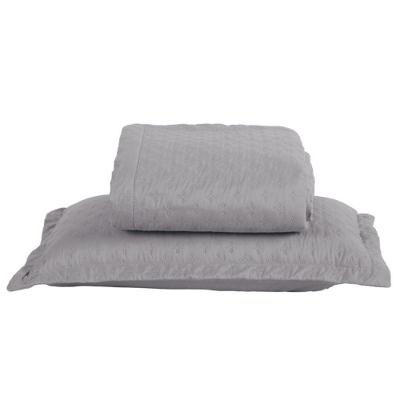 Kit Cobre Leito Colcha Casa Scarpa Atualle Solteiro Dupla Face Microfibra 2 Peças - Cinza