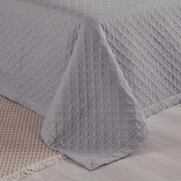 Kit Cobre Leito Colcha Casa Scarpa Atualle Solteiro Dupla Face Microfibra 2 Peças - Cinza - 5