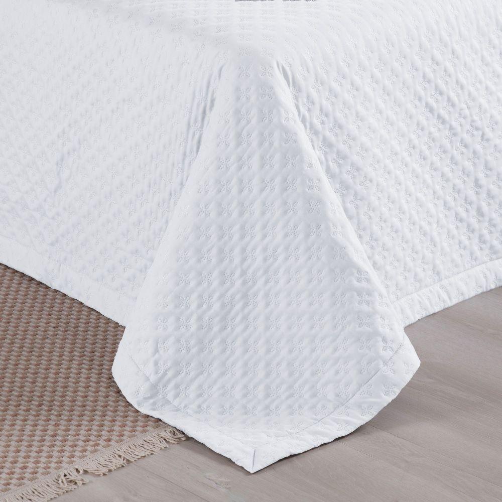 Kit Cobre Leito Colcha Casa Scarpa Atualle Solteiro Dupla Face Microfibra 2 Peças - Branco - 5