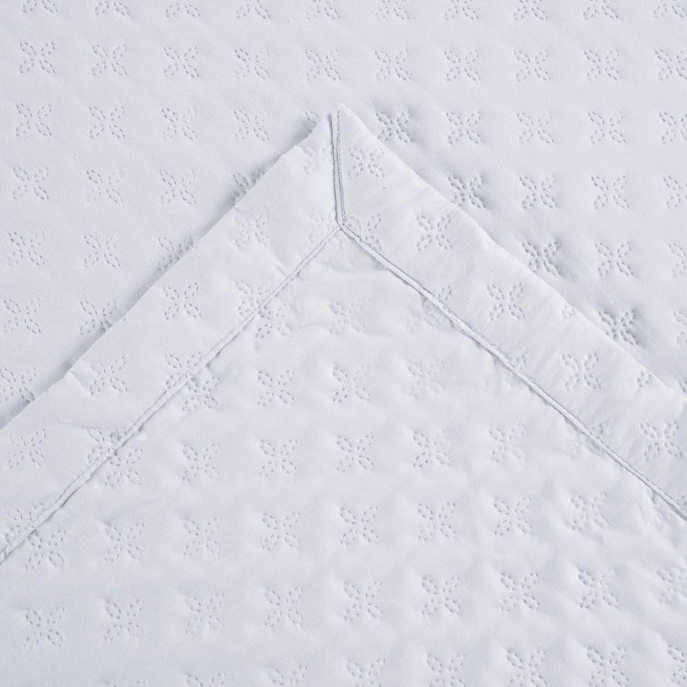 Kit Cobre Leito Colcha Casa Scarpa Atualle Solteiro Dupla Face Microfibra 2 Peças - Branco - 8