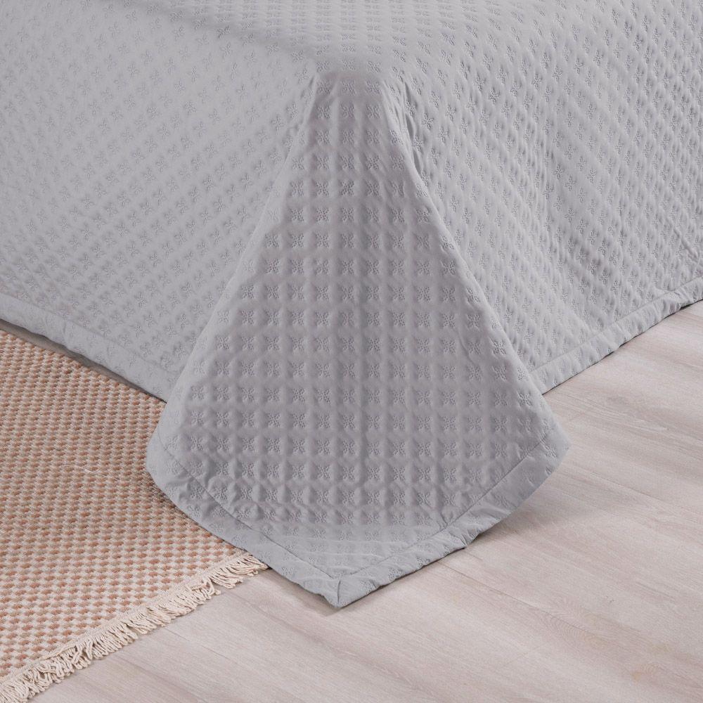 Kit Cobre Leito Colcha Casa Scarpa Atualle Casal Padrão Dupla Face Microfibra 3 Peças - Cinza - 5
