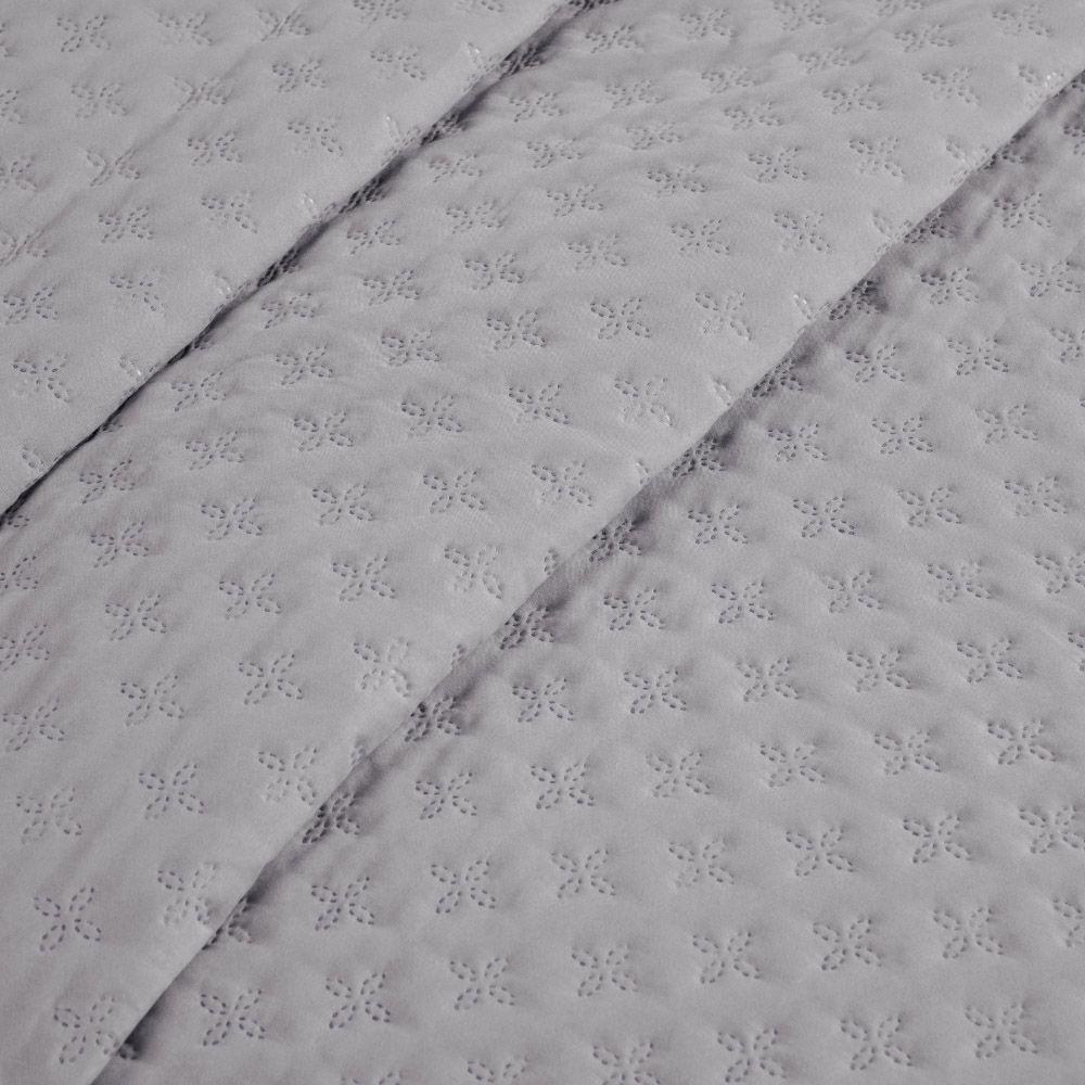 Kit Cobre Leito Colcha Casa Scarpa Atualle Casal Padrão Dupla Face Microfibra 3 Peças - Cinza - 6