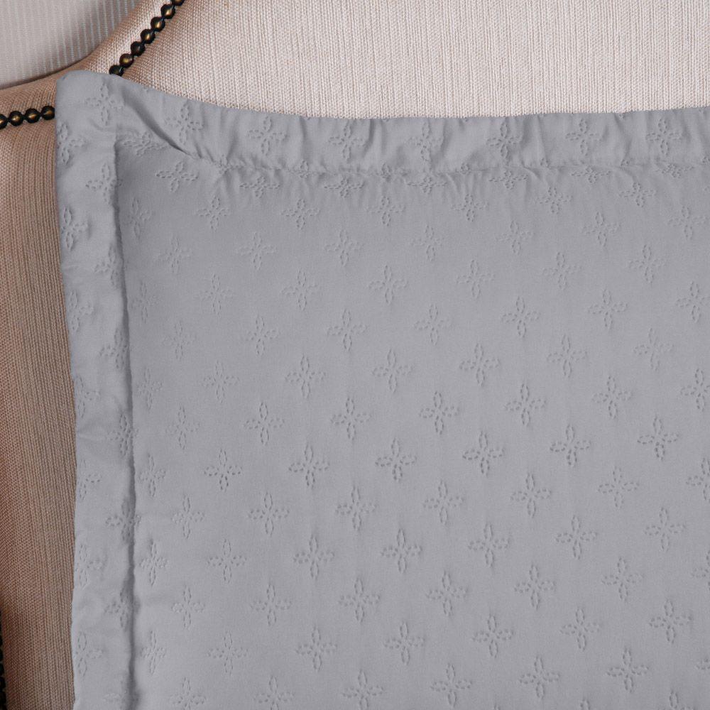 Kit Cobre Leito Colcha Casa Scarpa Atualle Casal Padrão Dupla Face Microfibra 3 Peças - Cinza - 7