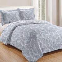 Kit Cobre Leito Colcha Mix King Estampado Dupla Face Floral 3 Peças - Cristiane - 1