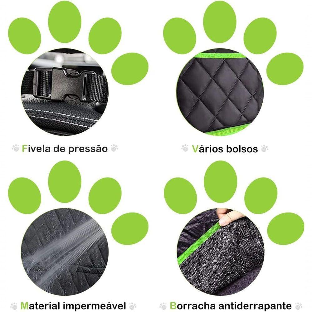 Capa Protetora De Banco Traseiro Para Pets 4 Em 1 – Impermeável, Antirrisco E Com Passagem De Cinto - 5