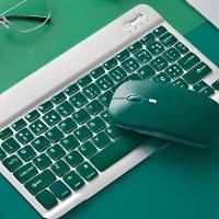 Teclado Sem Fio Bluetooth Recarregável Com Mouse – Verde Escuro - 2