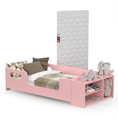 Cama Infantil Aconchego Com Colchão E Nicho Cor Rosa
