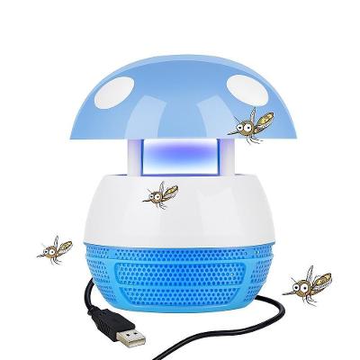Armadilha Coletor Elétrico Pega Mosquitos Portátil Led Noturno Aspirador Insetos Doméstico Bivolt Azul