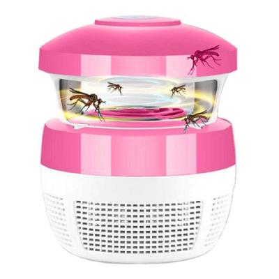 Armadilha Coletor Elétrico Pega Mosquitos Portátil Led Noturno Aspirador Insetos Doméstico Bivolt Rosa