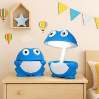 Luminária Infantil Luz Led Quarto Sapinho Abajur Usb Dobrável Articulável Kids Azul - 3