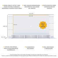 Painel Tv 65" Com Espelho Nairóbi Plus Multimóveis V3149 Branco Branco - 5