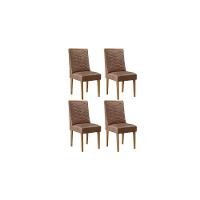 Cadeira Sala De Jantar Maldivas Kit 4 Un Madeira Capuccino/corano Capuccino - Rufato - 1