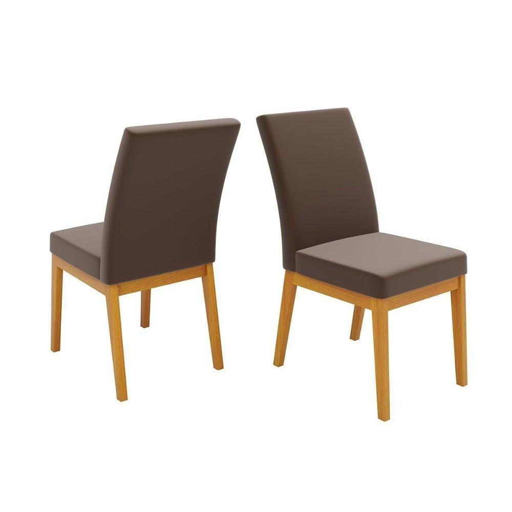 Cadeira Sala De Jantar Isadora Kit 4 Un Ipe/suede Creme - Dj Móveis - 4