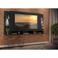 Painel Tv 65" Com 2 Leds Vegas Premium Multimóveis V3675 Preto Preto - 2
